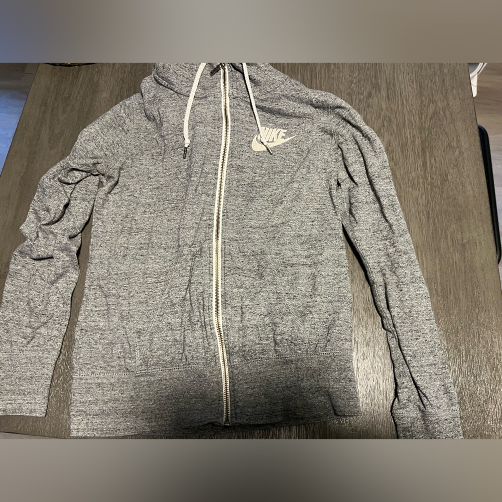 Small Grey Nike Zip up sweatshirt